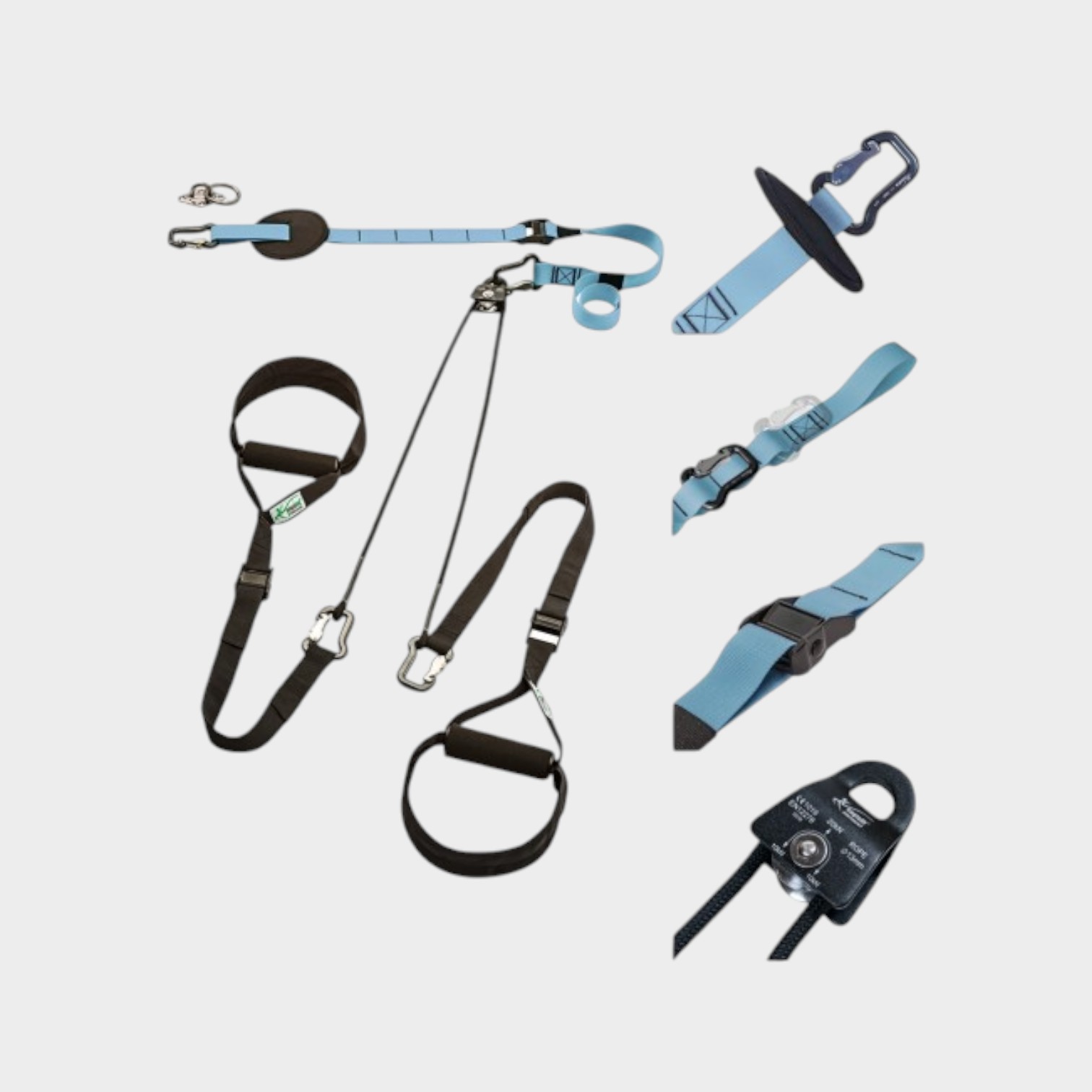 eaglefit® Sling Trainer exclusive; Trainingsposter, Umlenkrolle, Deckenbefestigung, Türanker